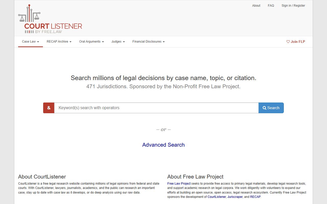 Barton County Circuit Court separate CourtListener federal research option