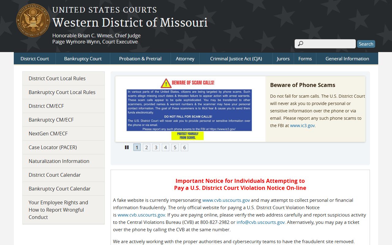 Barton County Circuit Court federal court separate Western District homepage
