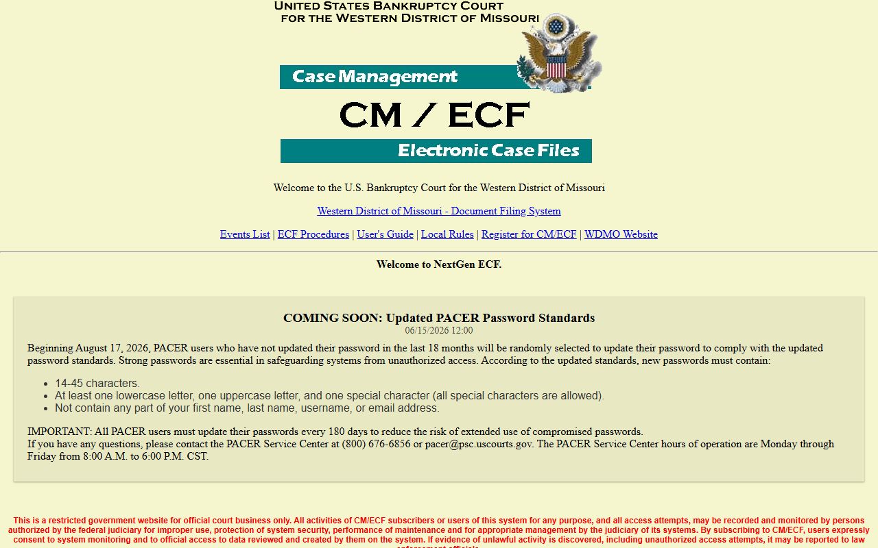 Barton County probate records and bankruptcy CM ECF access distinction